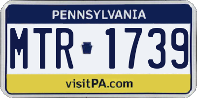 PA license plate MTR1739