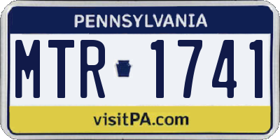 PA license plate MTR1741