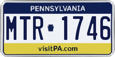 PA license plate MTR1746