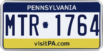 PA license plate MTR1764
