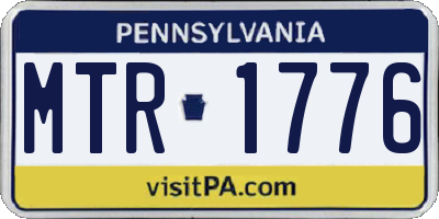 PA license plate MTR1776