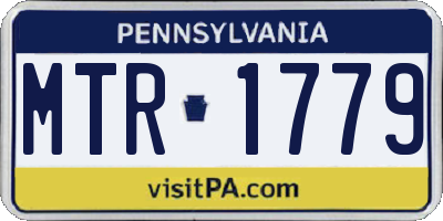 PA license plate MTR1779