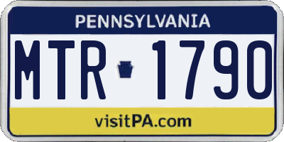 PA license plate MTR1790