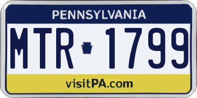 PA license plate MTR1799