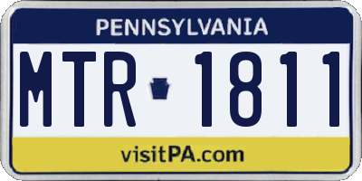 PA license plate MTR1811
