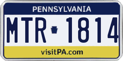 PA license plate MTR1814
