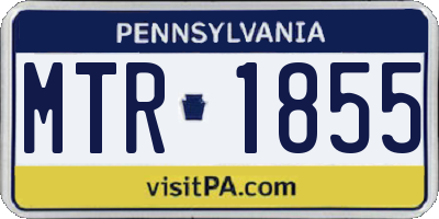 PA license plate MTR1855