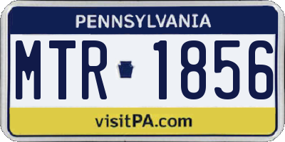 PA license plate MTR1856
