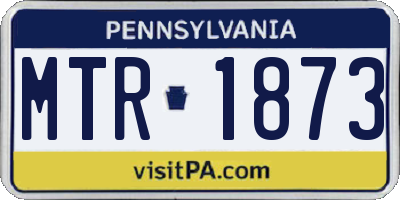 PA license plate MTR1873