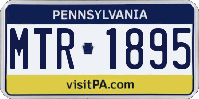 PA license plate MTR1895