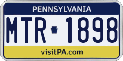 PA license plate MTR1898