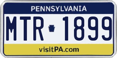 PA license plate MTR1899