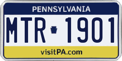 PA license plate MTR1901