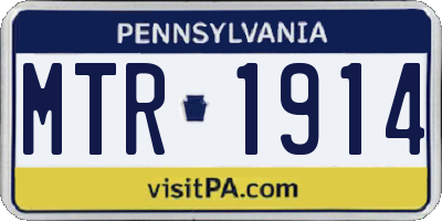 PA license plate MTR1914