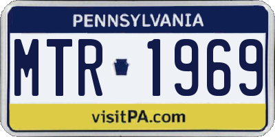 PA license plate MTR1969
