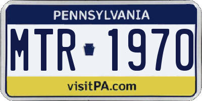PA license plate MTR1970