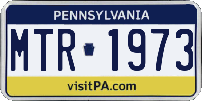 PA license plate MTR1973