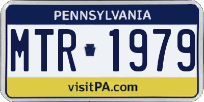 PA license plate MTR1979