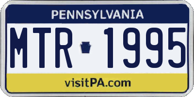 PA license plate MTR1995