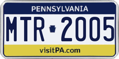 PA license plate MTR2005