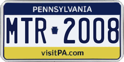 PA license plate MTR2008