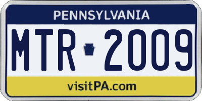PA license plate MTR2009