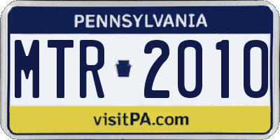 PA license plate MTR2010