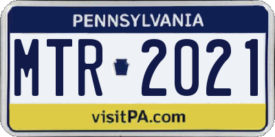 PA license plate MTR2021