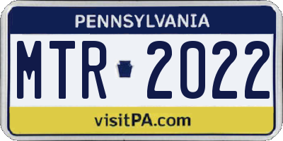 PA license plate MTR2022