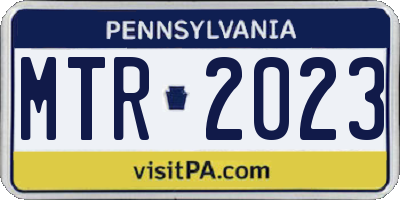 PA license plate MTR2023