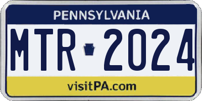 PA license plate MTR2024