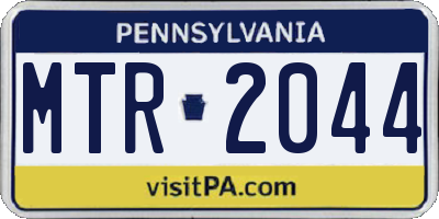 PA license plate MTR2044