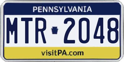 PA license plate MTR2048