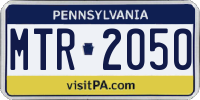 PA license plate MTR2050