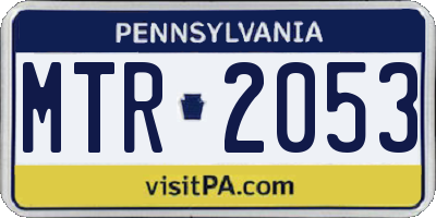 PA license plate MTR2053