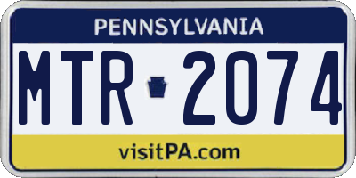 PA license plate MTR2074