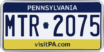 PA license plate MTR2075