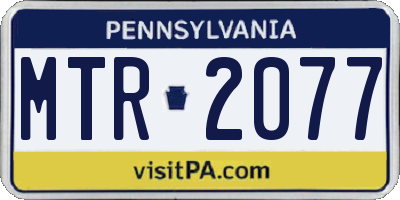 PA license plate MTR2077