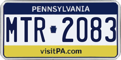 PA license plate MTR2083