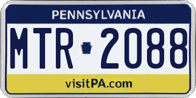 PA license plate MTR2088