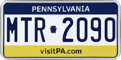 PA license plate MTR2090