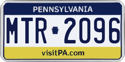 PA license plate MTR2096