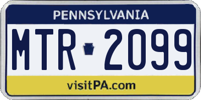 PA license plate MTR2099