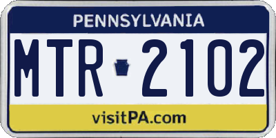 PA license plate MTR2102