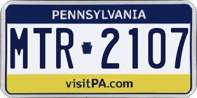PA license plate MTR2107