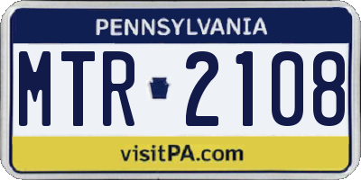 PA license plate MTR2108