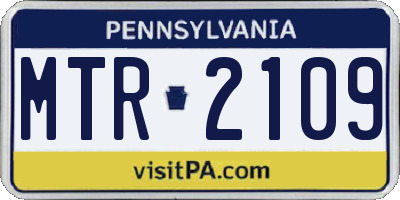 PA license plate MTR2109