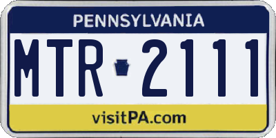 PA license plate MTR2111