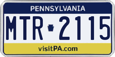 PA license plate MTR2115