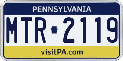 PA license plate MTR2119